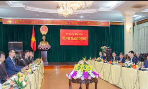 Nam Định: Đoàn doanh nghiệp công nghệ điện tử Đài Loan tìm hiểu cơ hội đầu tư