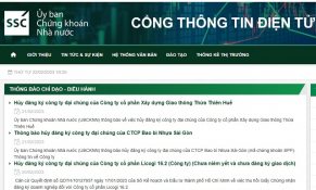 Nhiều doanh nghiệp bị UBCKNN hủy đăng ký công ty đại chúng