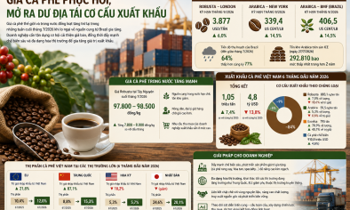 Giá cà phê phục hồi, mở ra dư địa tái cơ cấu xuất khẩu