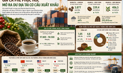 Giá cà phê phục hồi, mở ra dư địa tái cơ cấu xuất khẩu