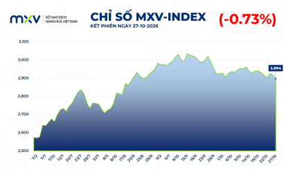 MXV-Index rời mốc 2.900 điểm, quặng sắt chạm đáy một năm
