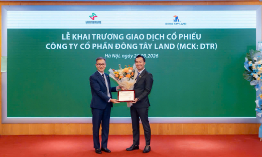 Cổ phiếu Đông Tây Land chào sàn UPCoM, tăng gần 10% trong phiên đầu tiên
